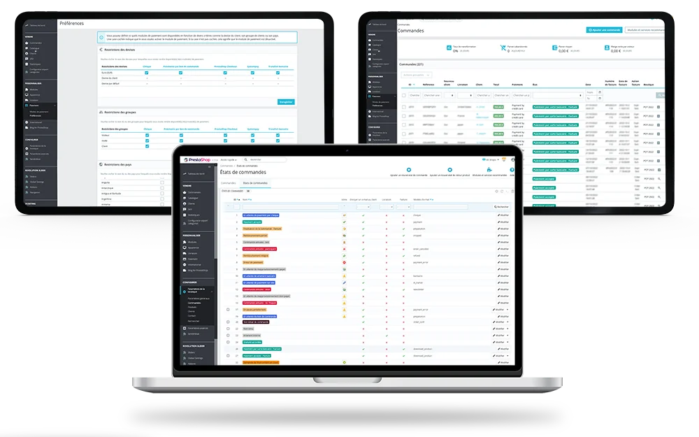 gestion des inscriptions backoffice