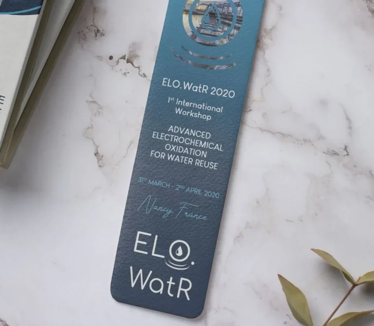 Pôle Communication - Communication imprimée goodies marque page elo watr