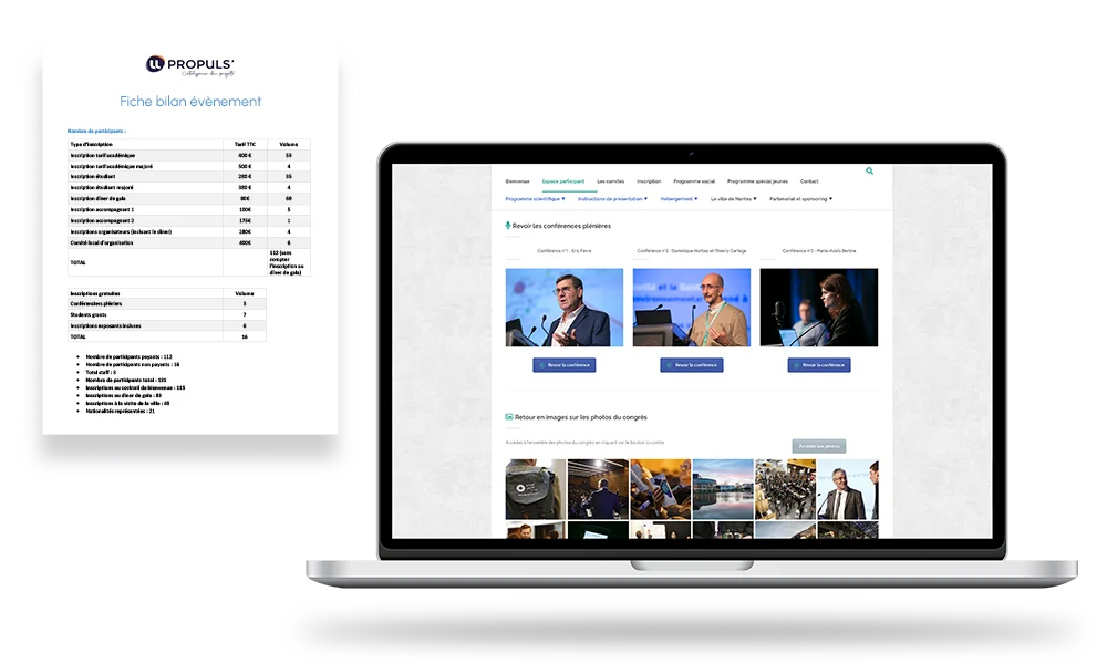 mockup espace participant sfgp2019 + fiche bilan