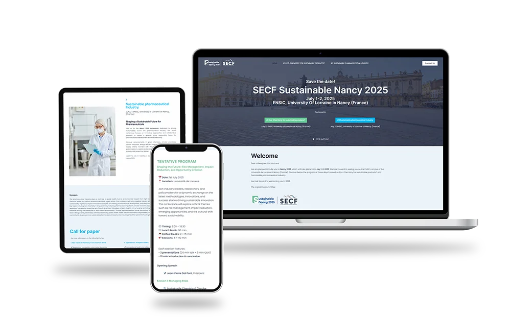mockup site web responsive secf