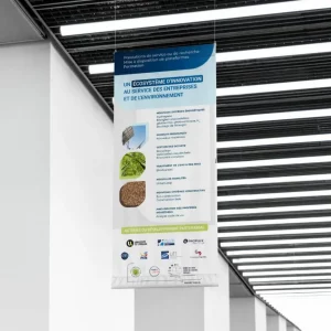 pole com habillage de stand focus stand kakemono